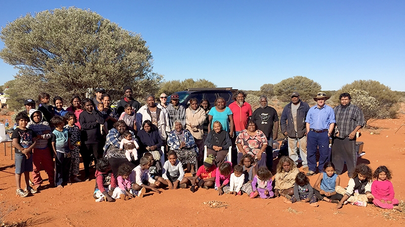 An image of a group of community residents in Yeelirrie