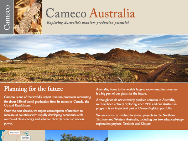 Cameco Australia Factsheet PDF Thumbnail